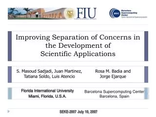 Improving Separation of Concerns in the Development of Scientific Applications