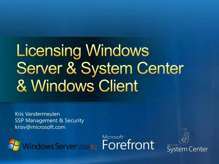 licensing windows server system center windows client