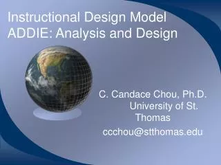 Instructional Design Model ADDIE: Analysis and Design