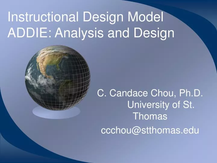 instructional design model addie analysis and design