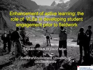 Enhancement of active learning: the role of VLEs in developing student engagement prior to fieldwork