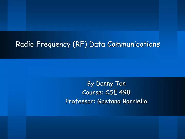 radio frequency rf data communications