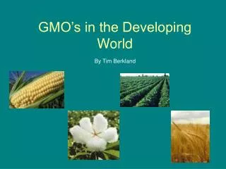GMO's in the Developing World