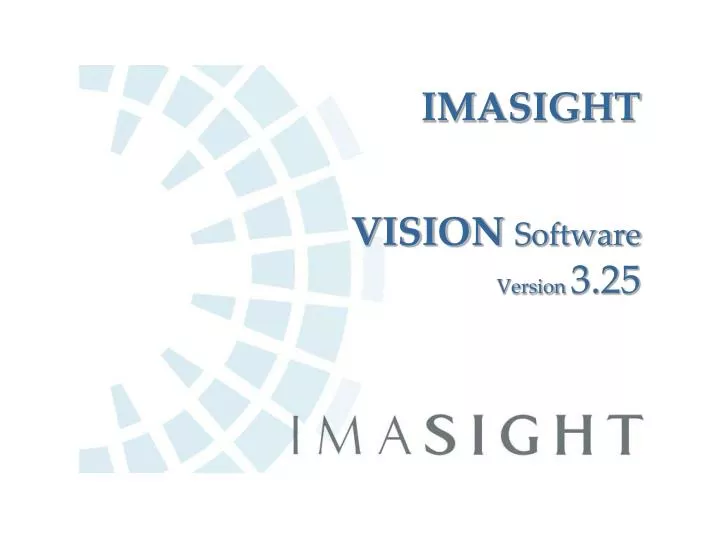 imasight vision software version 3 25