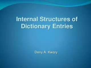 Deny A. Kwary