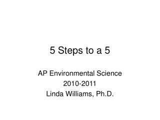 5 Steps to a 5