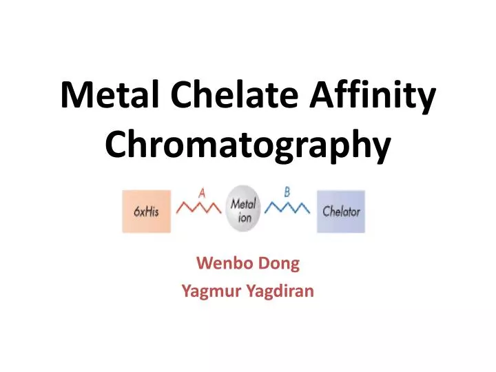 metal chelate affinity chromatography