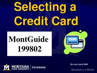 Selecting a Credit Card