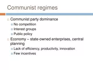 Communist regimes