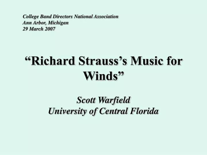 richard strauss s music for winds