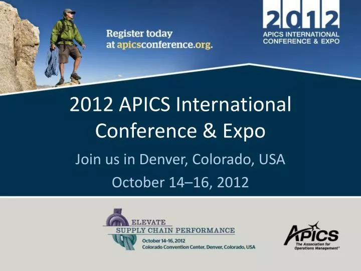 2012 apics international conference expo