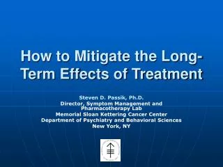 How to Mitigate the Long-Term Effects of Treatment