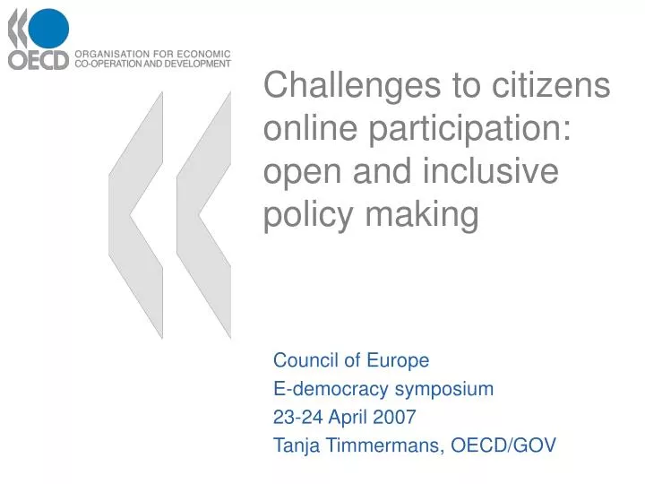 challenges to citizens online participation open and inclusive policy making