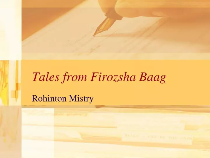tales from firozsha baag