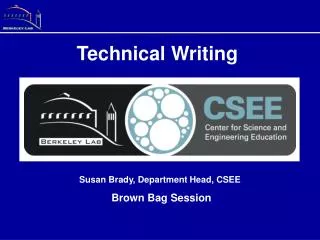 Susan Brady, Department Head, CSEE Brown Bag Session