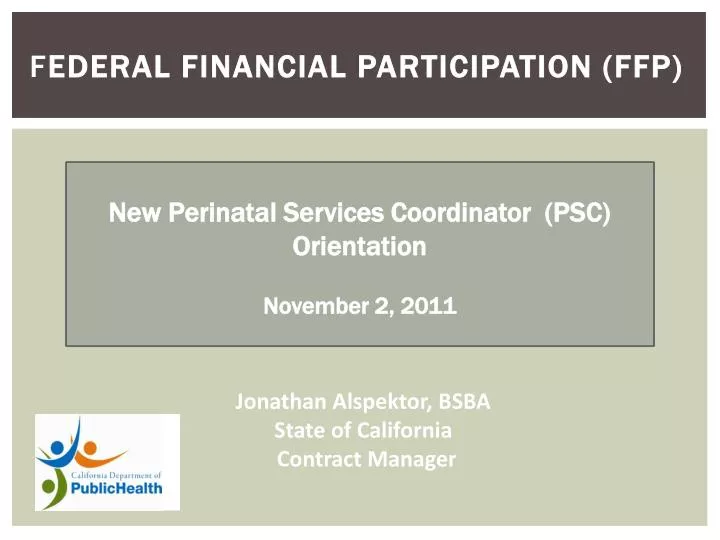 f ederal financial participation ffp