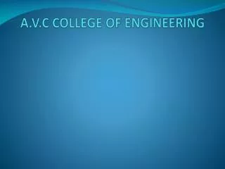 A.V.C COLLEGE OF ENGINEERING