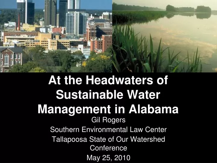 at the headwaters of sustainable water management in alabama