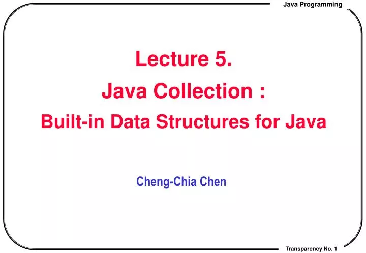 lecture 5 java collection built in data structures for java