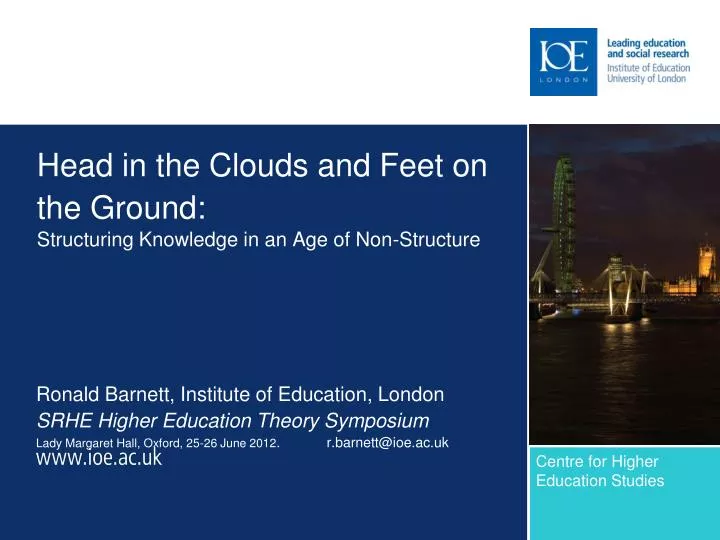head in the clouds and feet on the ground structuring knowledge in an age of non structure