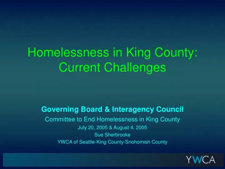 homelessness in king county current challenges