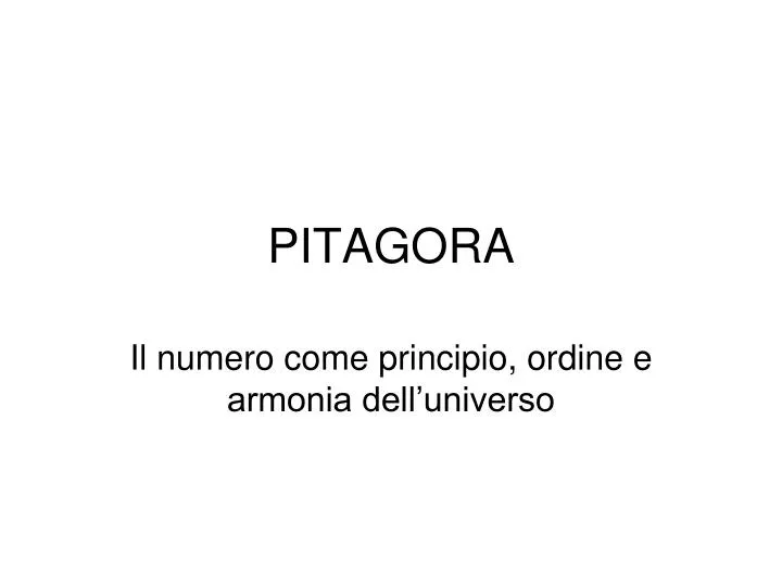 pitagora