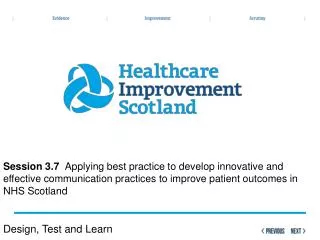 Session 3.7 Applying best practice to develop innovative and effective communication practices to improve patient outc