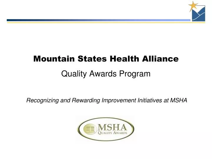 mountain states health alliance quality awards program