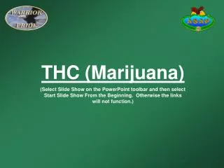 THC (Marijuana) (Select Slide Show on the PowerPoint toolbar and then select Start Slide Show From the Beginning. Other