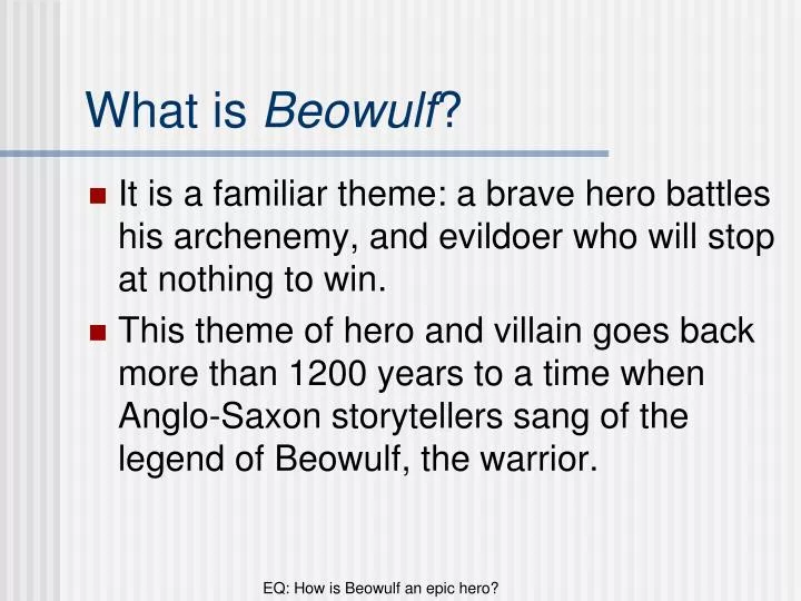 what is beowulf