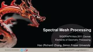 Spectral Mesh Processing