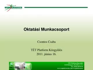 oktat si munkacsoport