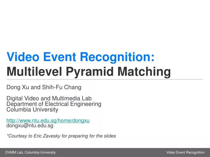 video event recognition multilevel pyramid matching
