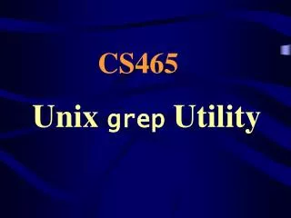 Unix grep Utility