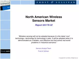 North American Wireless Sensors Market Report #A170-32