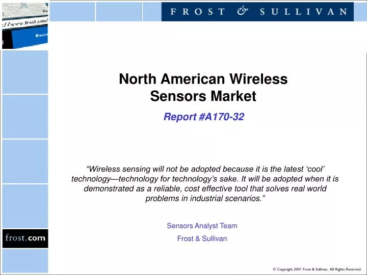 north american wireless sensors market report a170 32