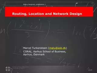 Routing, Location and Network Design