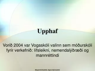 upphaf