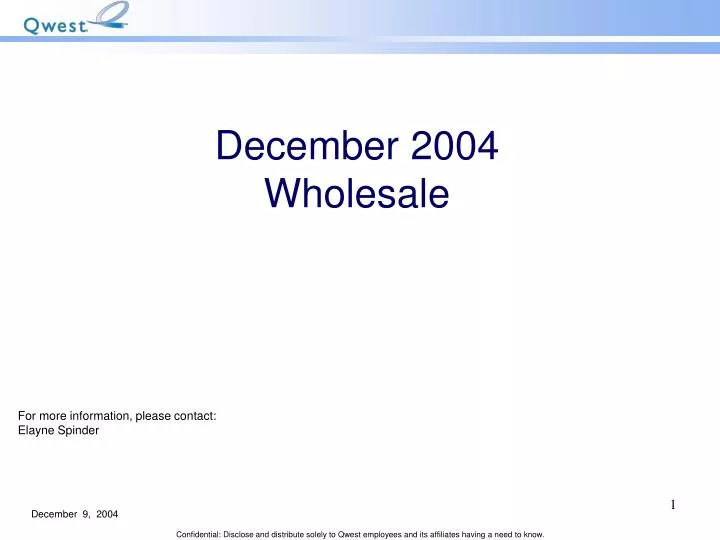 december 2004 wholesale