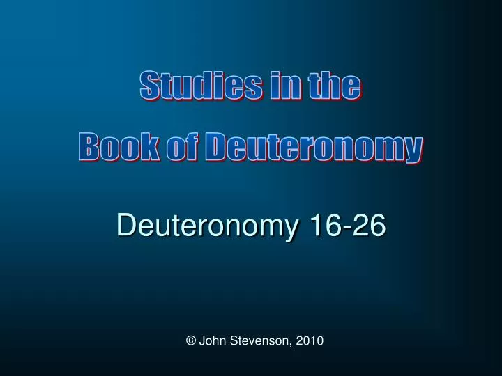 deuteronomy 16 26