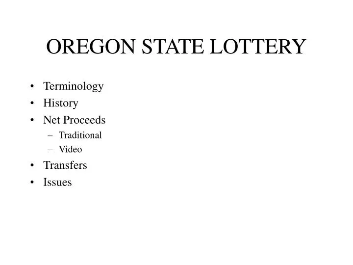 oregon state lottery