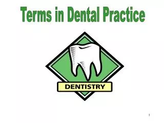 Terms in Dental Practice