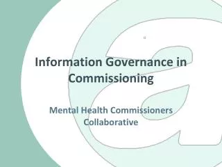 Information Governance in Commissioning