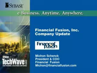 Financial Fusion, Inc. Company Update