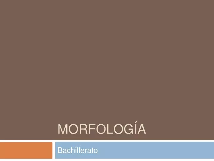 morfolog a