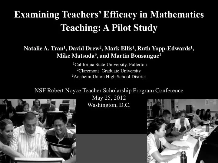 examining teachers efficacy in mathematics teaching a pilot study