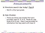 Announcements - slide 1