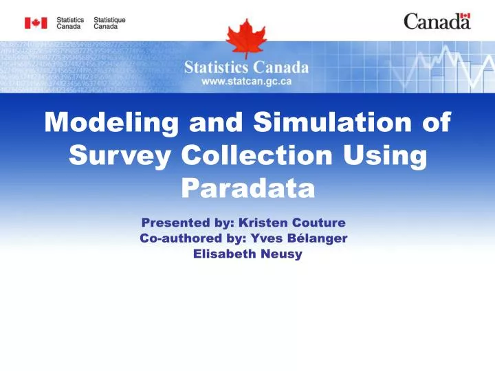 modeling and simulation of survey collection using paradata