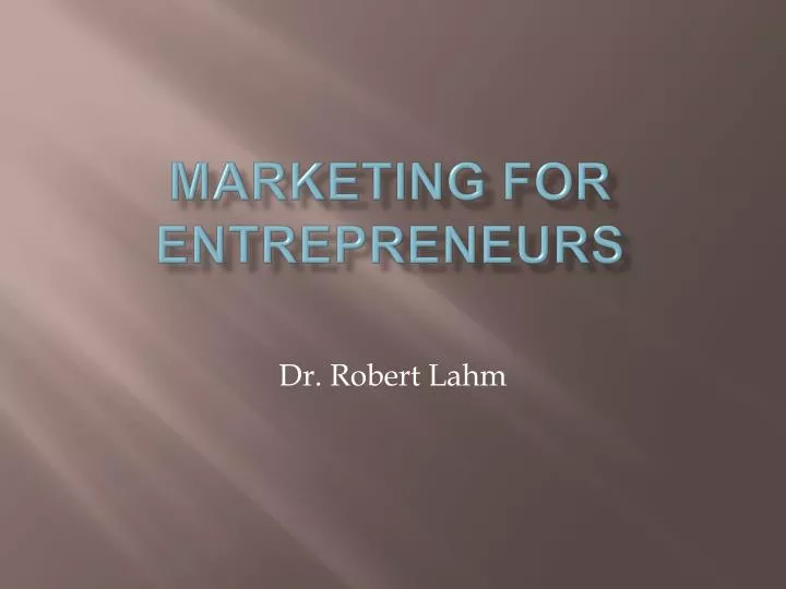 marketing for entrepreneurs