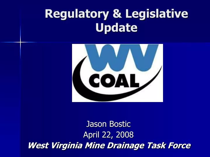 regulatory legislative update